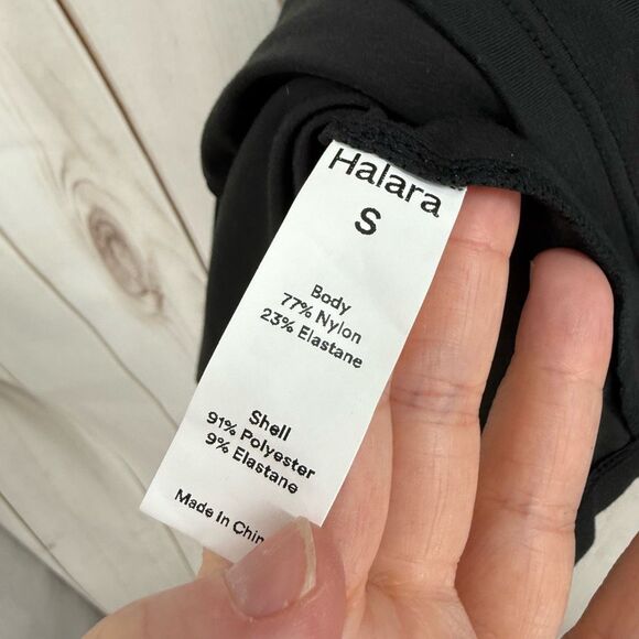 Halara Women’s Small Black Softlyzero Airy Halter Tank Top New - Picture 3 of 6